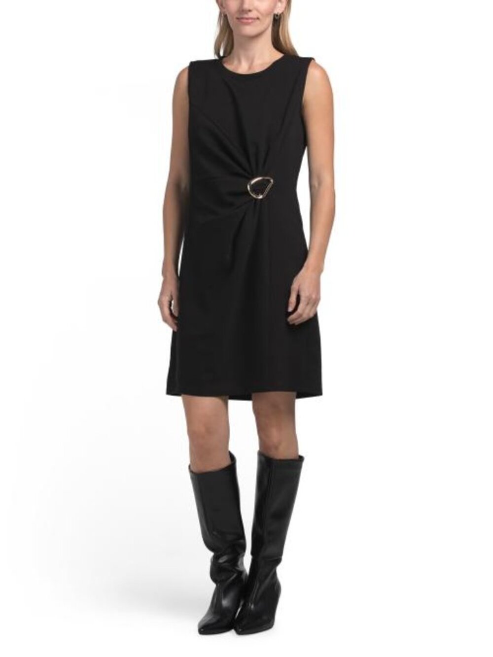 MODERN WORKS Hardware Detail Mini Dress